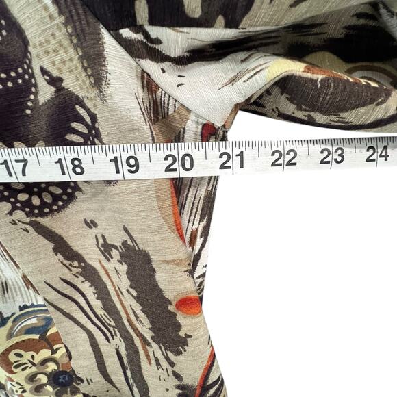 Birch Hill Vintage Blazer Jacket Womens L Brown Silk Blend 3/4 Boho Art To Wear - Picture 8 of 15